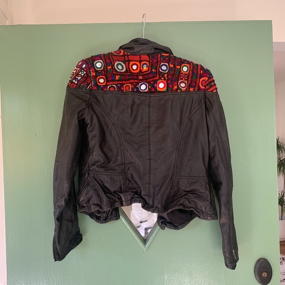 Embroidered Leather Jacket || Free People - Picture 2 of 3